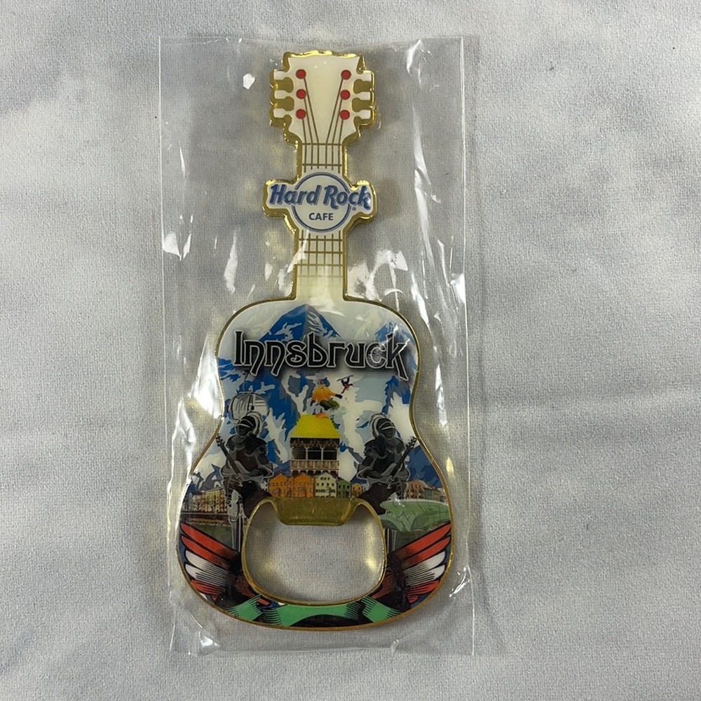 New! Hard Rock Cafe Innsbruck Guitar Magnet